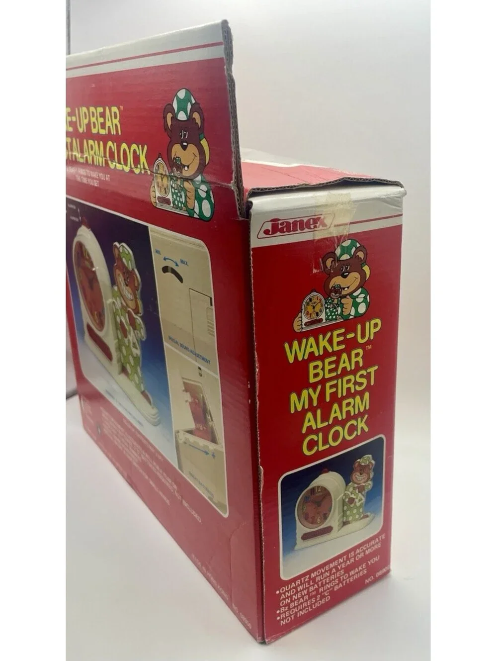 Vintage 1988 JANEX BZ Bear Wake Up My First Alarm Clock ~ Used